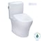 Toto Aquia IV Cube 0.9 / 1.28 GPF Dual Flush Two Piece Elongated Toilet, Dynamax Tornado Flush MW4364726CEMFGN#01 - alternate 1